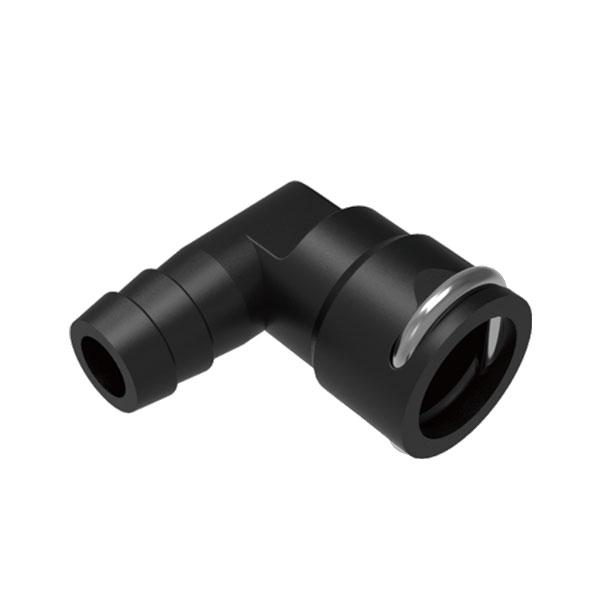 SEAFLO 21F001 エルボフィッティング Oリング付き 90度 15/32 × 3/8インチ ホースバーブ PA樹脂 ポンプ用継手 (21・22シリーズ対応)