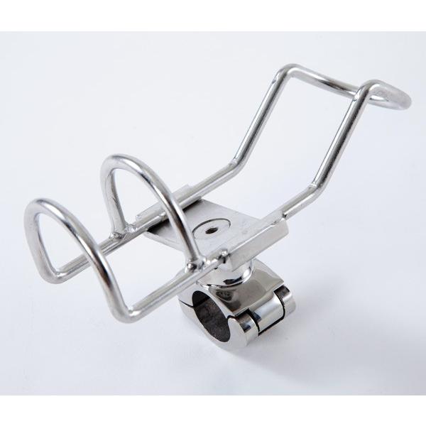 【お得な2個セット】トップウォーターロッドホルダーシリーズのアタッチメント「パイプ取り付け用の竿受け」です。とてもシンプルな作りですが竿尻を輪の中に入れるだけで立派な竿受けになるオーソドックスなスタイルです。シンプルイズベストの便利な商品で...