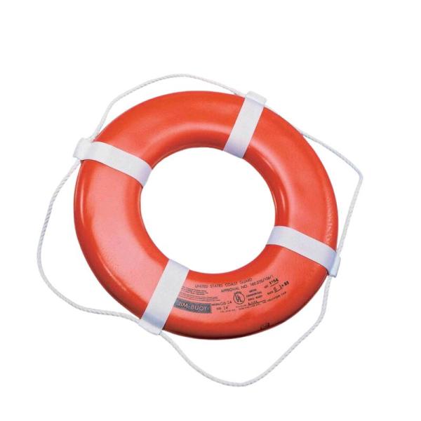 ■米国沿岸警備隊承認　JIM BUOY　ライフリングブイクラシックなデザインの救命リング。ウレタンフォームの上に耐久性のあるビニールコーティングされたナイロンカバーで作られており、何シーズンも長持ちします。付属のラインはブイ周囲のストラップ...