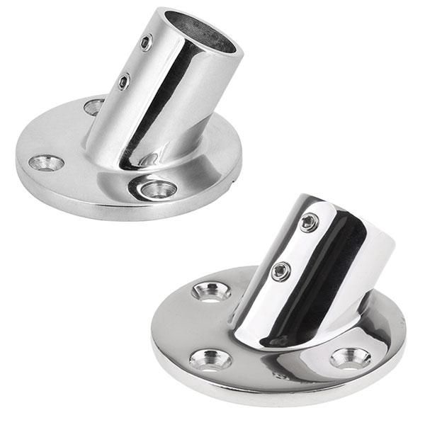 パイプやポールを固定するための円形の基礎部品。丸型のベースは、安定性がありパイプやポールをしっかりと固定するために設計されています。錆びに抜群に強いステンレス316材を使用し頑丈に作られています。サイズはパイプ径が22mmと25mmの2タイ...