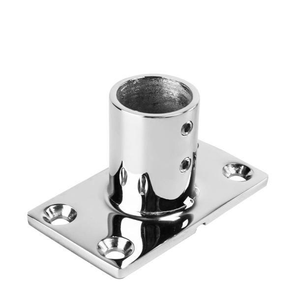 パイプやポールを固定するための角形の基礎部品。角型のベースは、安定性がありパイプやポールをしっかりと固定するために設計されています。錆びに抜群に強いステンレス316材を使用し頑丈に作られています。サイズはパイプ径が22mmと25mmの2タイ...