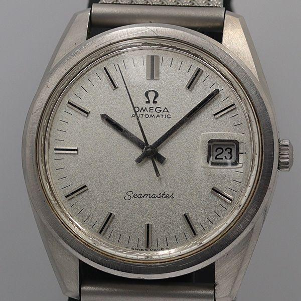 オメガ シーマスター メンズ 腕時計 自動巻き AT デイト シルバー文字盤