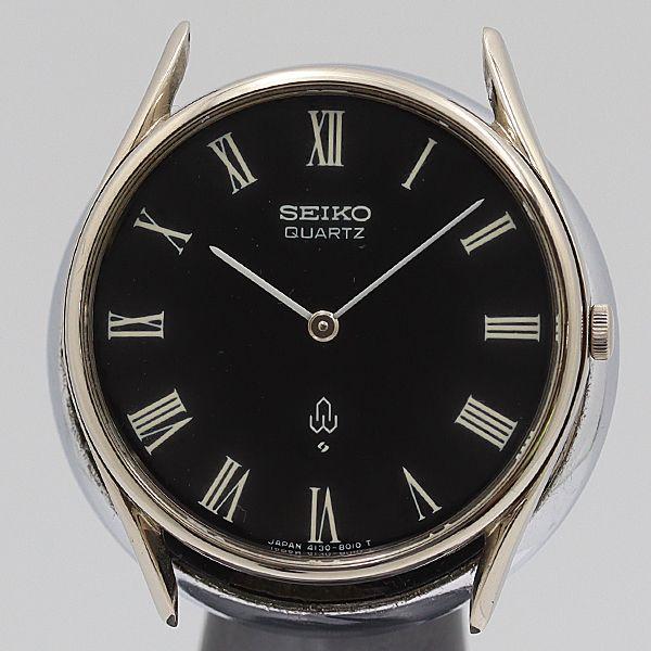 美品 稼動品 SEIKO セイコークオーツ ビンテージ メンズ 黒文字盤 稼働】SEIKO セイコー シルバーウェーブ 80s ビンテージ