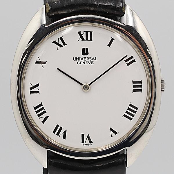 デッドストック級 箱付 稼働 良品 ユニバーサルジュネーブ 手巻き 白