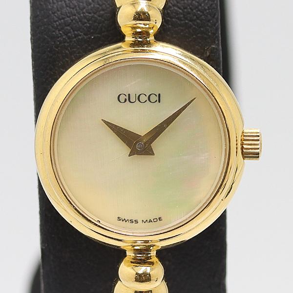 電池交換済み　グッチ　バングルウォッチ　シェル文字盤 2700.2.L デッドストック級 稼働 良品 グッチ バングルウォッチ 2700.2.L QZ