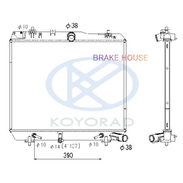 トヨタハイエースラジエーターASSY RZH102V 16400-75350新品 ☆ハイエース ラジエター【16400-75350】RZH100系・TRH100系☆A