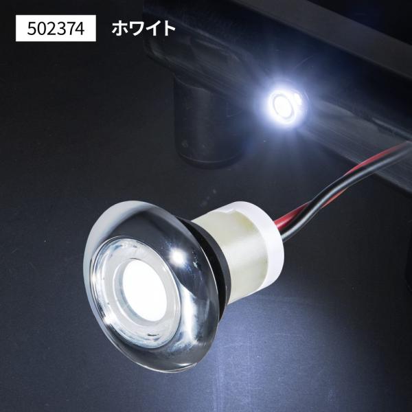 JET 502374 LEDフラットマーカー ユーロスタイル 丸型 ホワイト 12V/24V車共用