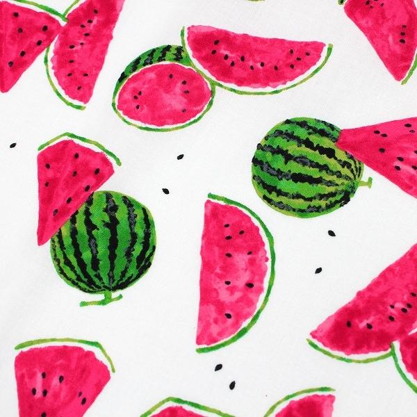 10cm単位価格 生地 布 スイカ すいか 果物野菜 綿100 シーチング 約110cm幅 ゆうパケット2 5ｍ対応 7055 2 とらや Fabric Yahoo 店 通販 Yahoo ショッピング