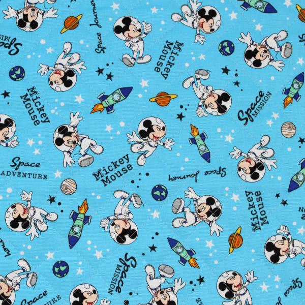 10cm単位価格 キルト ミッキーマウス ディズニー 青系 スペースミッキー キルティング生地 約105cm幅 入園入学 キャラクター ゆうパケット0 5ｍ対応 Grq 1100 とらや Fabric Yahoo 店 通販 Yahoo ショッピング