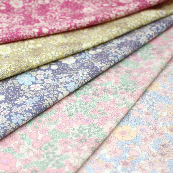 生地 布 小花 パステルフラワー 花柄 Flowerブロード 綿100％ 約110cm幅 HSK789 ゆうパケット3ｍ対応 10cm単位価格