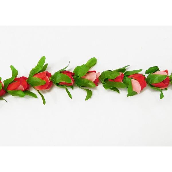 フラダンス ハワイアンレイ レイ フラワーレイ ロングレイ ローズバド