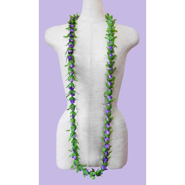 フラダンス ハワイアンレイ レイ フラワーレイ ローズバドリーフロング