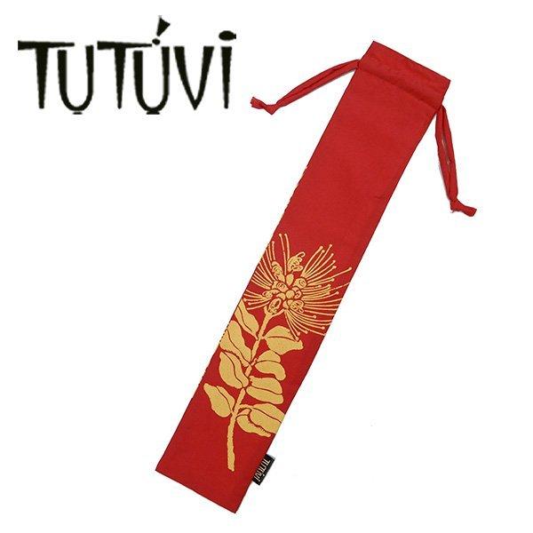 TUTUVI プイリケース1（プイリ長さ約５０ｃｍ用）　レフア　レッド　イエロー　赤　黄