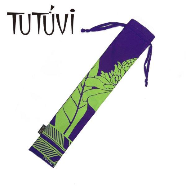 TUTUVI プイリケース1（プイリ長さ約５０ｃｍ用）　トーチジンジャー　ダークパープル/グリーン