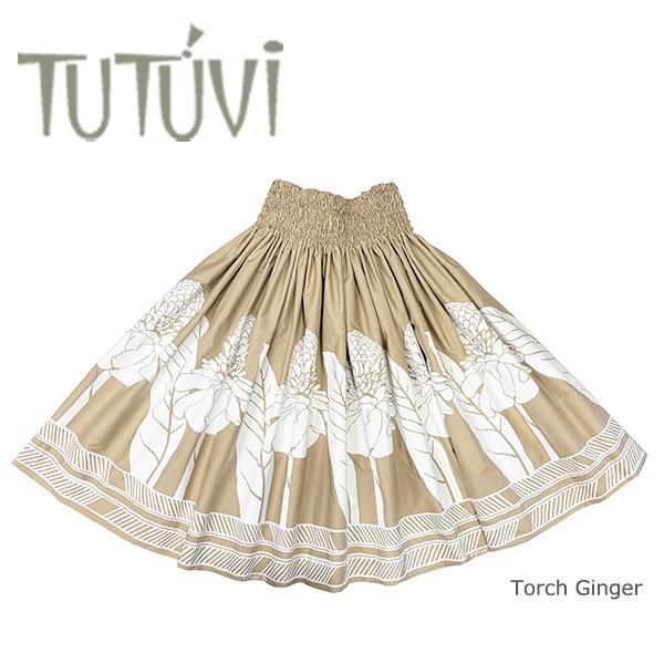 【タイムセール】TUTÚVI トーチジンジャー　フラダンス用パウスカート フラダンス衣装 パウスカート TUP-FT495 TUTUVIパウ トーチジンジャー