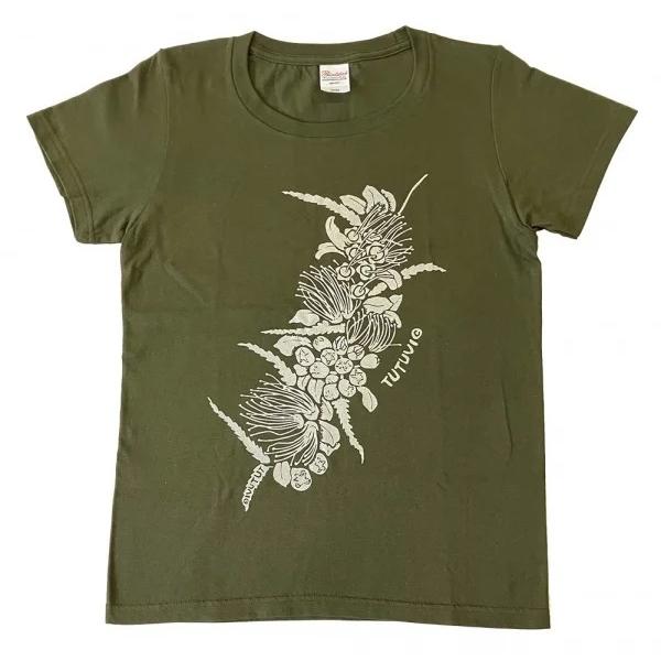 TUTUVI パウとTシャツ2枚 フラダンス用品 TUTUVIパウ（柄：イエクク／色：ネイビー・ウォルナットブラウン
