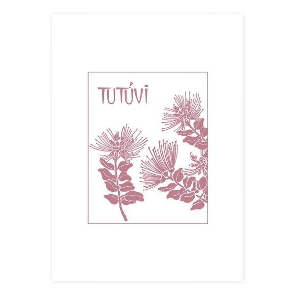 TUTUVI A4サイズ　クリアファイル　レフア柄　スモークレッド