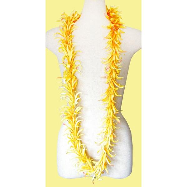 フラダンス ハワイアンレイ レイ フラワーレイ スパイダーリリーロングレイ イエロー 黄 限定価格セール