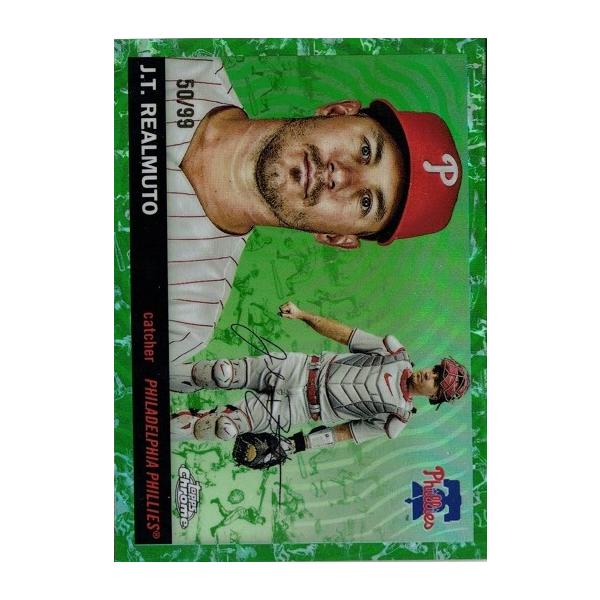 J.T. Realmuto/J.T.リアルミュート Toile Green Refractor 50/99 Base 171 PHI 2025 Topps Chrome Platinum
