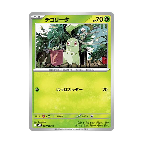 【廃盤・レア】ポケモン ナイスカード 3D チコリータ ryuunoshippo_965435
