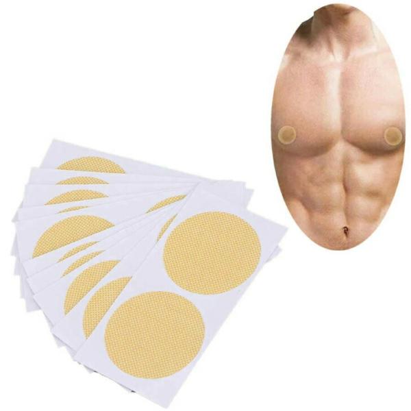 torekagu ニップレス 男性用 乳首隠しシール 10セット (20枚) 男性用ニップレス ニプレス 丸型 使い捨て スポーツ ゴルフ ジム