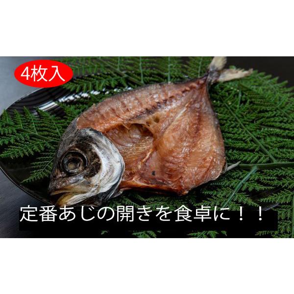 和歌山県産 あじ開き(4尾入)【クール冷凍便】アジ開き　あじの開き　あじの一夜干し
