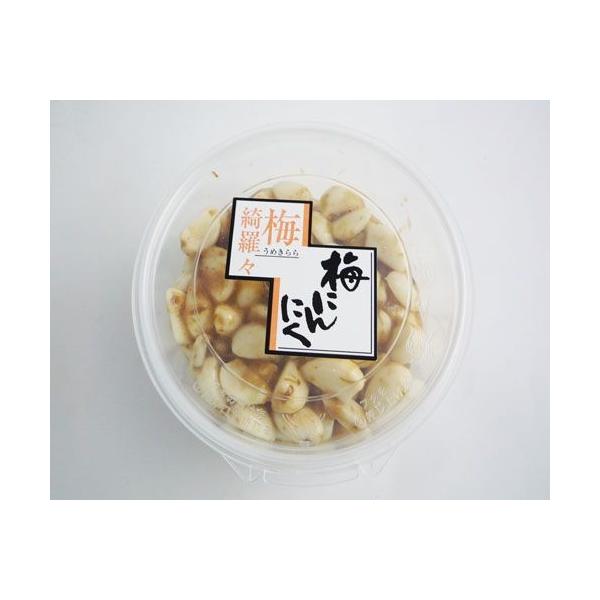食べやすい小粒のニンニクと、100％国産の鰹節の旨味、紀州南高梅の酸味が重なって生み出す絶妙の味わいの梅ニンニクです。生のニンニクではなく、加熱してありますのでにおいはほとんどないのに歯ごたえはそのままです。※包装不可商品です。[原材料] ...