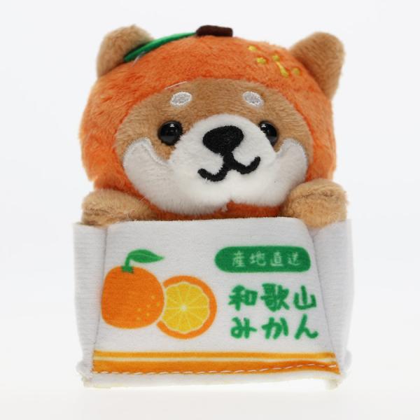 旅するマメしば　和歌山限定　わかやまみかんバージョン　ご当地キーホルダー　ボールチェーン　ぬいぐるみマスコット　※包装不可商品