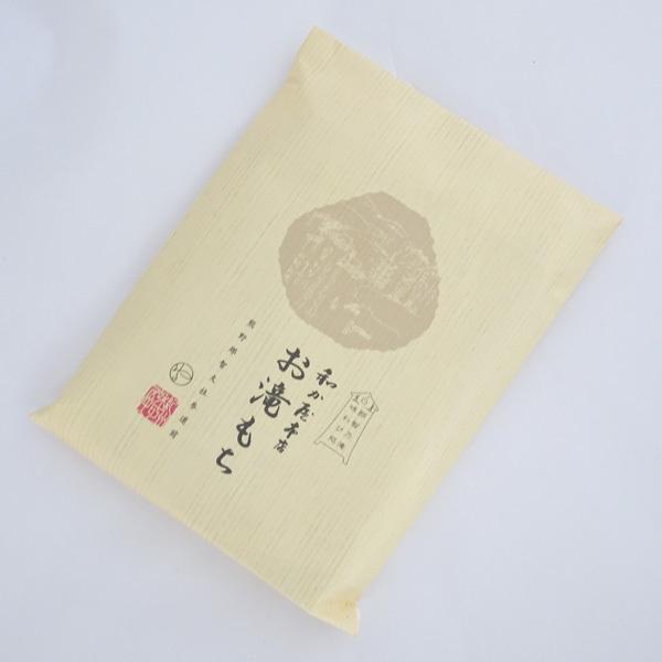 「お滝もち」は467段の長い石段を上り参詣された方々の疲れを癒していただければとの思いから、和か屋本店の店長が延命長寿を祈念し大滝の姿を模して作りあげた素朴な味わいのお餅です。国産のもち米、北海道産のあずきを使い、ひとつひとつ手でのばし、ひ...