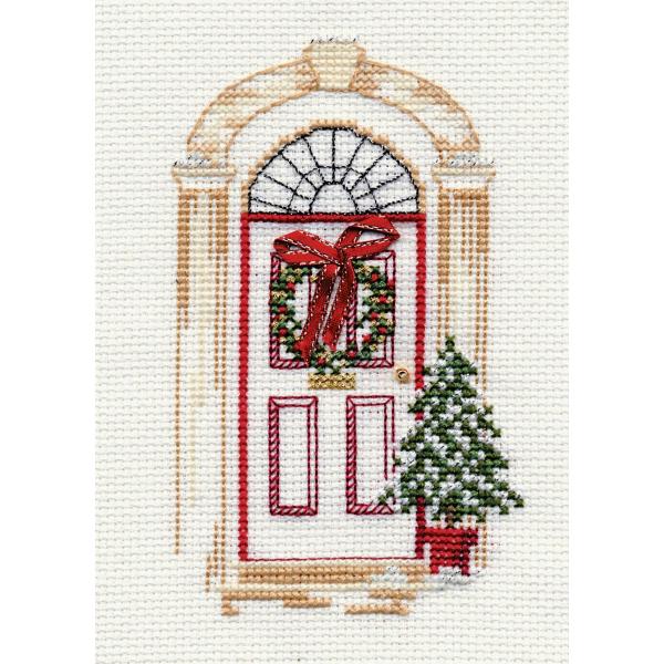Bothy Threads NXXeb`hJLbg "Christmas Card - Christmas Door" CDX07 (NX}XEhA) {V[XbY yCO/[40`80xz
