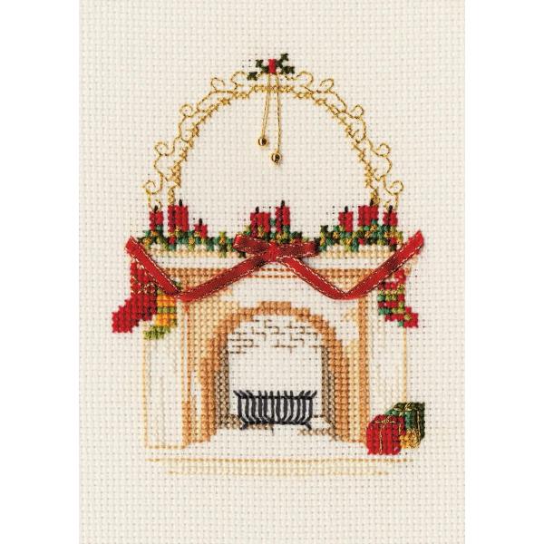 Bothy Threads NXXeb`hJLbg "Christmas Card - Fireplace" CDX09 (gF) {V[XbY yCO/[40`80xz