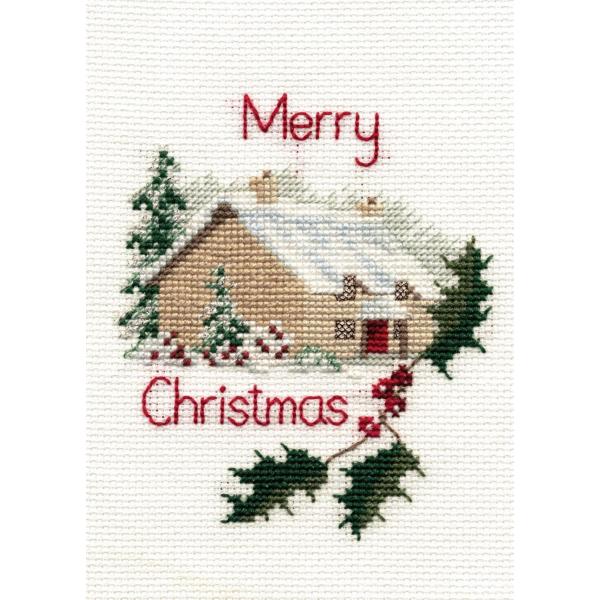 Bothy Threads NXXeb`hJLbg "Christmas Card - Christmas Cottage" CDX26 (Re[W) {V[XbY yCO/[40`80xz