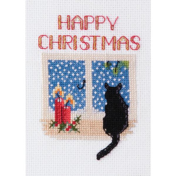 Bothy Threads NXXeb`hJLbg "Christmas Card - Christmas Cat" CDX48 (L̃NX}XJ[h) {V[XbY yCO/[40`80xz