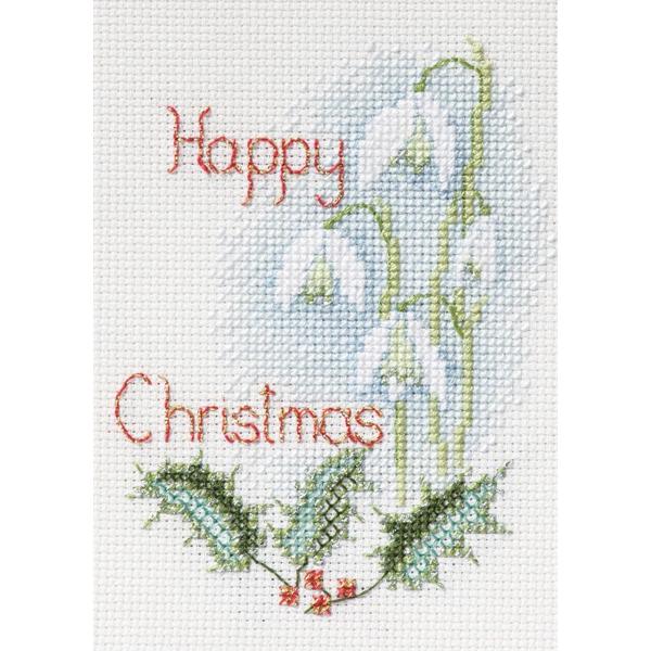 Bothy Threads NXXeb`hJLbg "Christmas Card - Snowdrops" CDX51 (Xm[hbv) {V[XbY yCO/[40`80xz