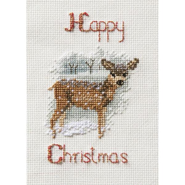 Bothy Threads NXXeb`hJLbg "Christmas Card - Deer in a Snowstorm" CDX56 {V[XbY yCO/[40`80xz