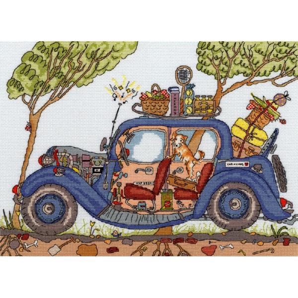 Bothy Threads NXXeb`hJLbg "Cut Thruf Vintage Car" (NVbNJ[) XCT20 {V[XbY yCO/[40`80xz