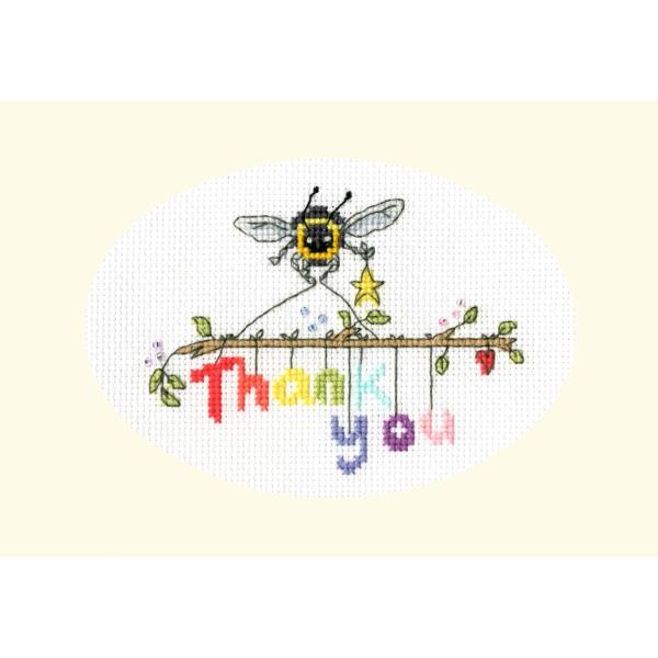Bothy Threads NXXeb`hJLbg "Greeting Card - Bee-ing Thankful" XGC34 {V[XbY yCO/[40`80xz
