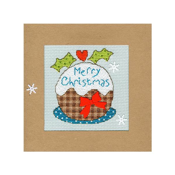Bothy Threads NXXeb`hJLbg "Christmas Card - Snowy Pud" XMAS16 (̃vfBO) {V[XbY yCO/[40`80xz