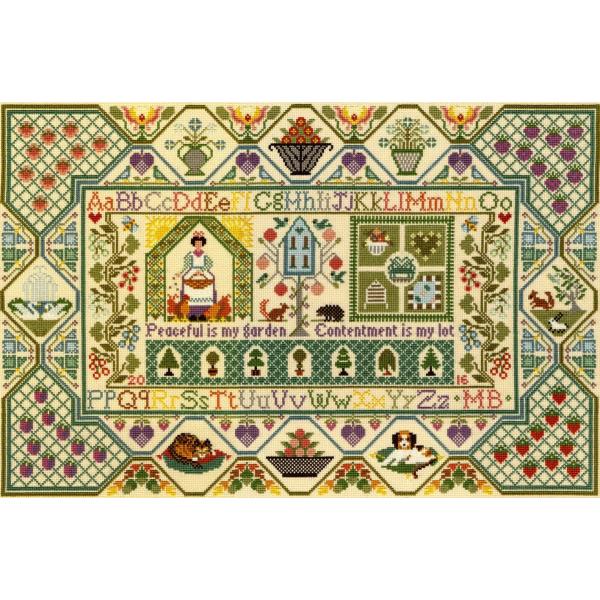 Bothy Threads NXXeb`hJLbg "Peaceful Garden" XS11 (Moira Blackburn Samplers/Tv[) {V[XbY yCO/[40`80xz