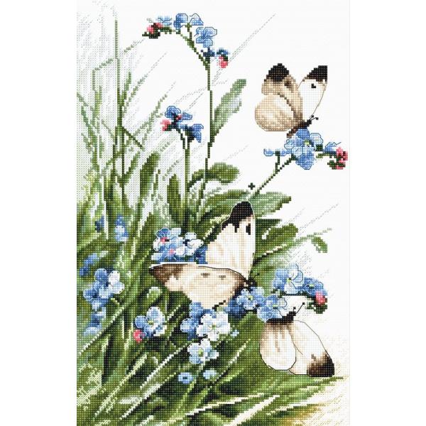 LETISTITCH NXXeb`hJLbg No.939 "Butterflies and bluebird flowers" (ƃu[o[ht[) yCO/[40`80xz