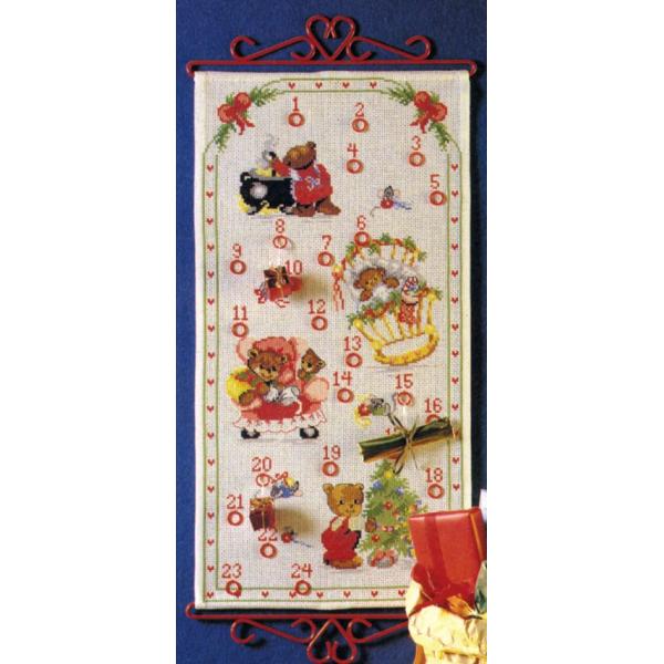 クロスステッチ完成品【アドベントカレンダー風】 クロスステッチ完成