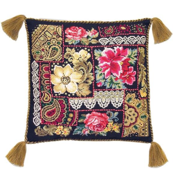 RIOLISNXXeb`hJLbg No.761 "Flower Composition" Cushion (t[R|WV NbV40cmp) yCO/[1`2z