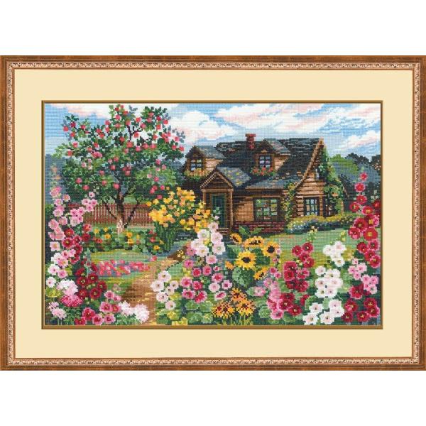 RIOLISクロスステッチ刺繍キット No.978 "Flowering Garden" (花いっぱいのお庭) 【海外取り寄せ/納期30〜60日程度】 :riolis0978:HAND WORK とりい 通販 クロスステッチキット モネの日本庭園 海外製 プリント済み布