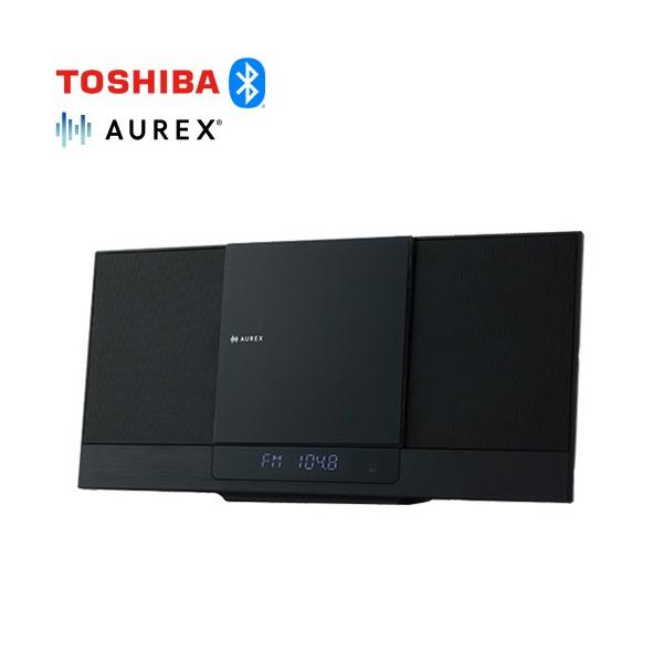 AX-WSS60(K) 【メーカー直送品】【代引・日祝配送・時間指定 不可】オーディオ AUREX スリム型サウンドシステム  大型フルレンジスピーカー&amp;バスレフダクト FMラジオ、Bluetooth Ver.5.3  CD、CD-...