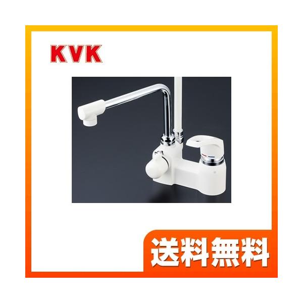 [KF6004] KVK 浴室水栓 シャワー水栓 シングルレバー式シャワー デッキ形（台付） 逆止弁 快適節水シャワー 取付穴径（mm）：φ22〜φ24 蛇口 【送料無料】 デッキタイプ おしゃれ  浴室水栓 KVK KF6004 【着日指...