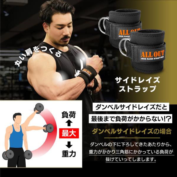 ALL OUT 公式 オールアウト サイドレイズストラップ 肩トレ 筋トレ