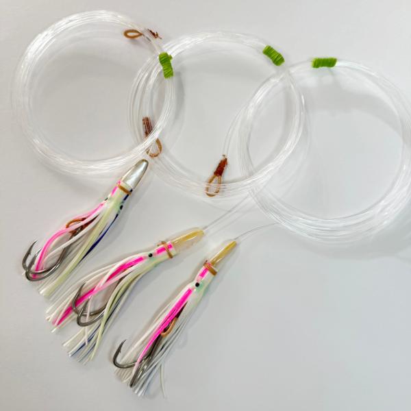 白蝶貝2面貼りカグラヘッドルアー・ホワイトベース3個 鳥山漁具