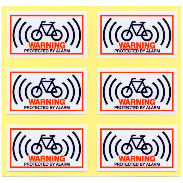 盗難防止装置付ステッカー 自転車用 ミニサイズ 47mm 6枚セット Warning Ngr0j9p4uc とろ庵 通販 Yahoo ショッピング