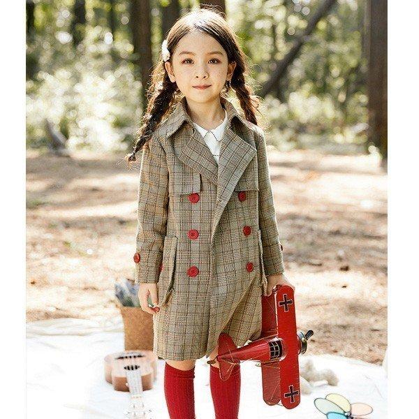 子供コート ダッフルコート 女の子 アウター 韓国風 秋冬 ロングダッフルコート チェック柄 子供服ダッフルコート子供服 子供コート スプリングコート Toc32 0655 Tortemoショップ 通販 Yahoo ショッピング