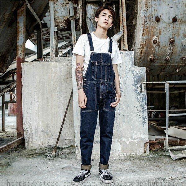 オーバーオール メンズ サロペット つなぎ　大人気　吊りズボン　ロングパンツ　おしゃれ　ペアルック 作業着　細身　新作　春夏秋